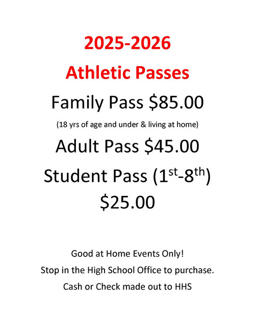2025-2026 Athletic Passes